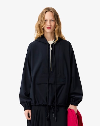 울혼방 후드 하프집업 점퍼