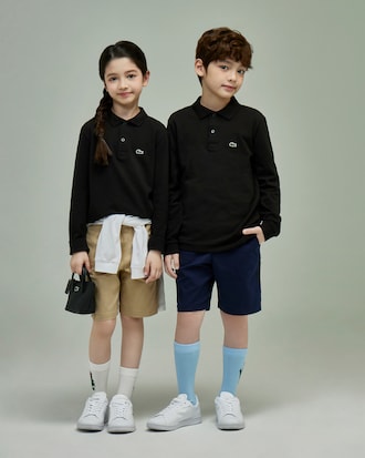 키즈 베이직 긴팔 폴로 셔츠