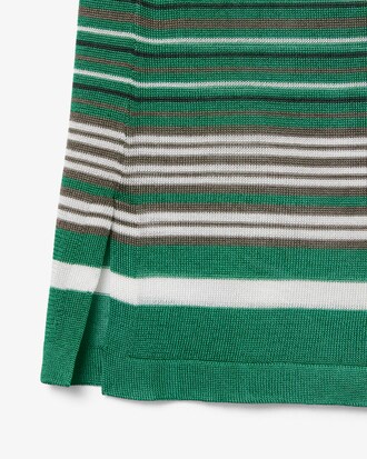 샤이니 스트라이프 허니콤 피케 슬림 니트 폴로