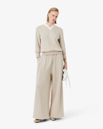 여성 샤이니 더블페이스 오버사이즈 트랙 팬츠