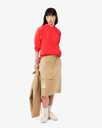 더블페이스 피케 후드 스웻셔츠