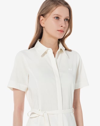 린넨 반팔 셔츠 드레스