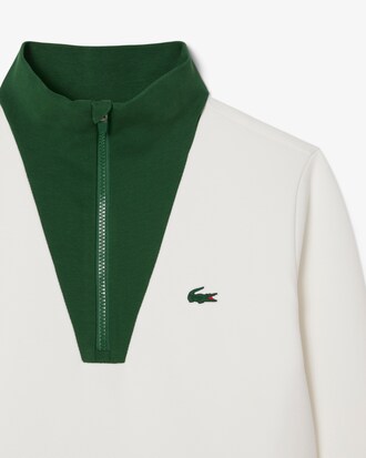 컬러 배색 반집업 스웻셔츠