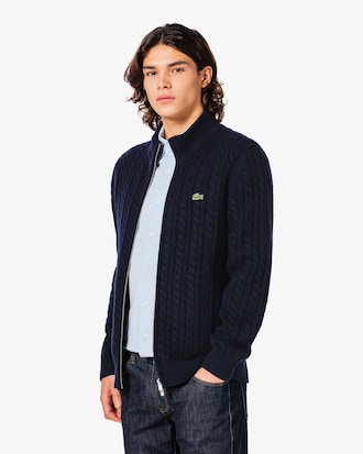 케이블 집업 가디건