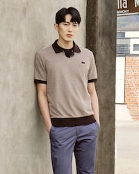 베이직 오픈카라 반팔 폴로 셔츠