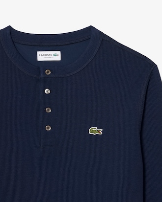 와플 긴팔 헨리넥 티셔츠