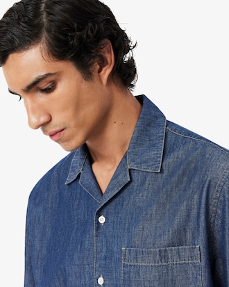 화이트 스티치 풀오버 셔츠