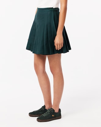 탑스티치 플리츠 스커트