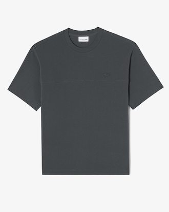 강연 우븐 절개 반팔 티셔츠