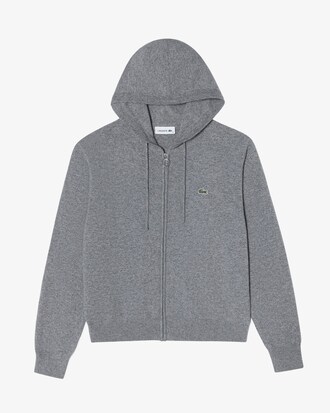 울 후드집업 스웨터