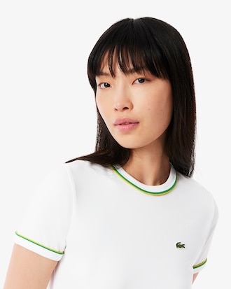 더블 파이핑 슬림핏 저지 티셔츠