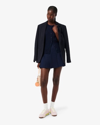 파인 메리노울 립조직 긴팔 가디건