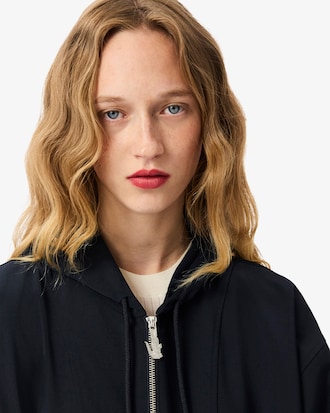 울혼방 후드 하프집업 점퍼