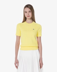 케이블 반팔 크루넥