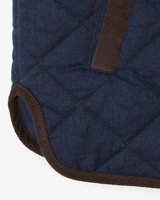 코듀로이카라 퀼팅 점퍼