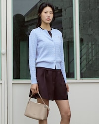 울 블렌드 버뮤다 팬츠