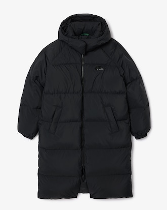 후드 롱 다운 점퍼