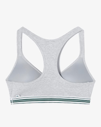 패디드 스트레치 저지 로고 브라렛