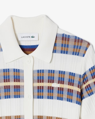 올오버 버튼 반팔 스웨터 드레스