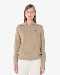 케이블 하프짚업 스웨터