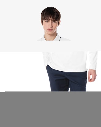 베이직 긴팔 반집업 폴로