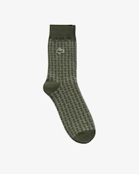 남성 L로고 자카드 패턴 중목 양말