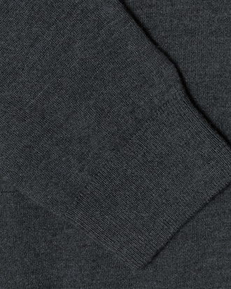 크루넥 소매팁 가디건