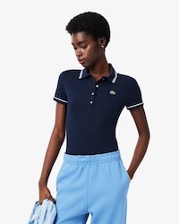 슬림핏 파이핑 디테일 폴로 셔츠