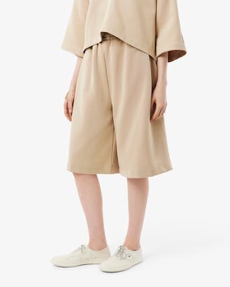 오버사이즈 더블 페이스 버뮤다 카프리 팬츠