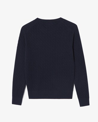 케이블 크루넥 스웨터