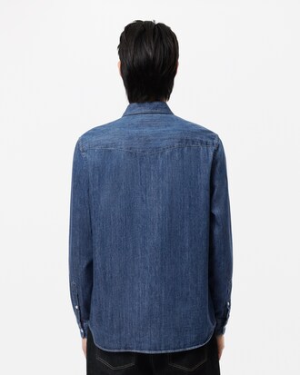 데님 셔츠 인디고