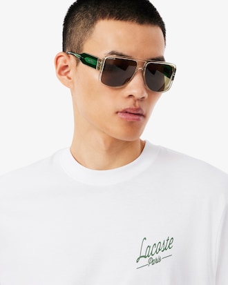 백 프린팅 클래식핏 반팔 티셔츠