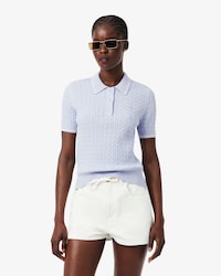 티핑 케이블 스웨터 폴로 셔츠