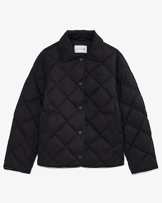 다이아퀼팅 경량 카라 다운