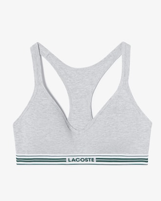 패디드 스트레치 저지 로고 브라렛