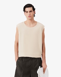 남성 실크 피케 루즈핏 탱크탑