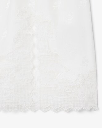 여성 자카드 튤 자수 스트레이트 스커트