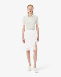 여성 자카드 튤 자수 스트레이트 스커트