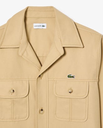 오픈 카라 트윌 셔츠