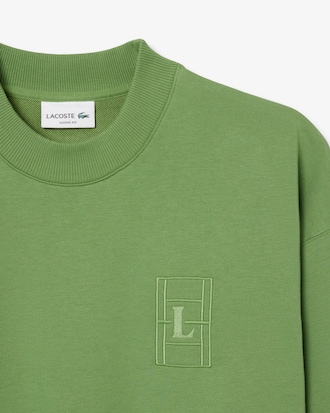 테니스코트 L로고 루즈핏 크루넥 스웻셔츠