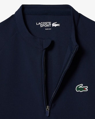 반집업 디자인의 슬림핏 스웻셔츠