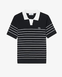 조직감 스트라이프 폴로 스웨터