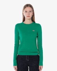 케이블 크루넥 스웨터