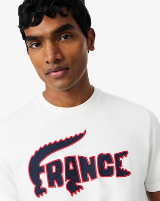 테니스 Tricolor 빅크록 반팔 티셔츠