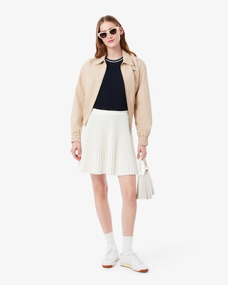 티핑 케이블 반팔 스웨터