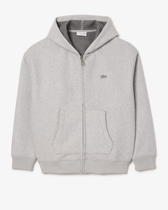 플란넬 후드 집업