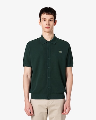 허니콤 피케 반팔 가디건