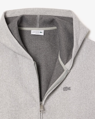 플란넬 후드 집업