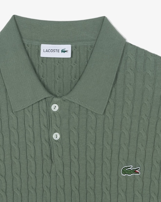 케이블 반팔 스웨터 폴로 셔츠