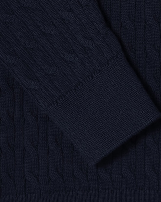 케이블 긴팔 가디건